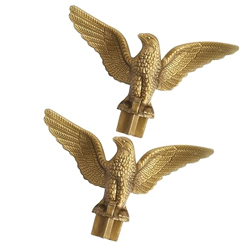 FUNOMOCYA 4pcs Eagle Flag Topper Ornament Plastic Eagle Finial for Flag Poles Durable Outdoor Decor for Garden and Home