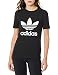 Adidas Women's Trefoil Tee, Black/White, M