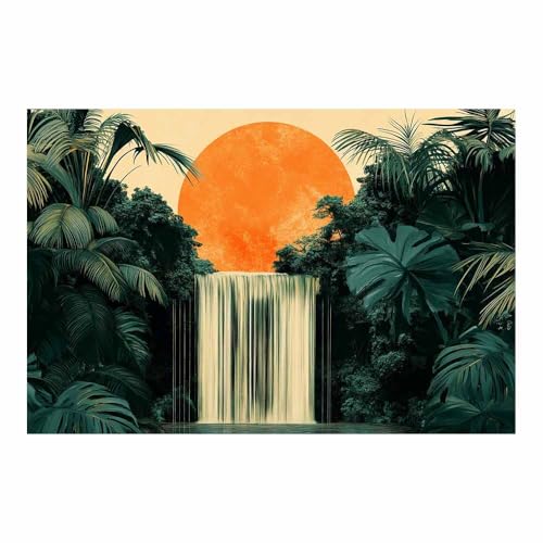 Peinture impression sur toile pour illuminer une salle de bain sombre TERUEA