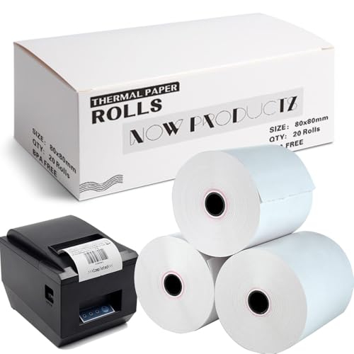 Rollos de papel térmico 80x80 mm sin BPA 4