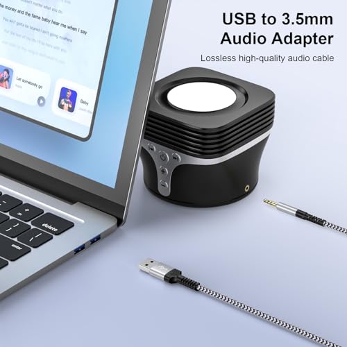 Image of USB A to 3.5mm Jack Aux Cable,3FT USB Male to 3.5mm Male Audio Adapter AUX Cord TRS Stereo Nylon Braided for Headphones Speaker PC Laptop PS5 PS4 Windows Mac OSX Computer,NOT for Charging /PS3 /Car