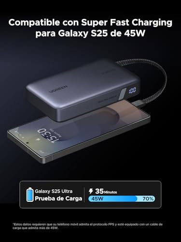 Miniatura 3 de UGREEN Nexode 67W Power Bank 20000mAh Batería Externa Carga Rápida PD 65W