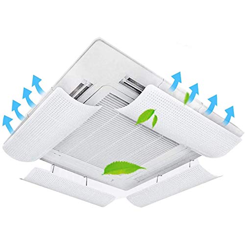 Atack-B Klimaanlage Windabweiser Anti Direct Blasen Windschutzscheibe Schallwand Für Schlafzimmer Büro Hotel?Zentraler Deflektor Der Klimaanlage (90 * 23 cm * 4) Cover