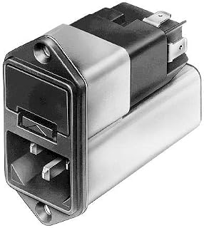 4303.5004 - Power Entry Connector, KFC Series, Plug, 250 VAC, 6 A, Panel Mount, Quick Connect