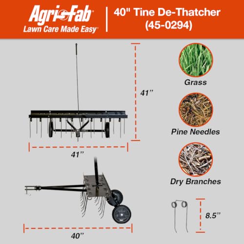 Agri-Fab 40in Tow Behind Lawn Dethatcher Review Durable Spring Steel Benefits - Image 2