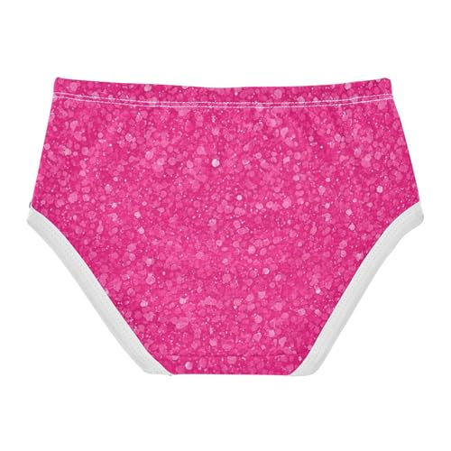 Girls Underwear Toddler 2t Cotton Panties Little Girl Colorful Briefs Underpants Vibrant Pink Glitter2
