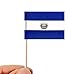 stidsds 100 Pcs Salvador Flag El Salvador Toothpick Flags Mini Small Salvador Cupcake Toppers Stick Flags Banner Country Party Cocktail Fruit Decoration