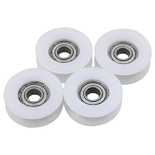 Cnbtr pezzi 6 x 27 x 9 mm piatto rivestito in plastica sigillata cuscinetto in acciaio 696ZZ Deep U Groove Guidacinghia rail Ball Rolling cuscinetto ruota bianco