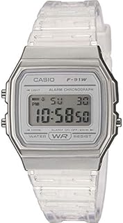 Casio Damen Digital Quarz Uhr mit Resin Armband F-91WS-7EF