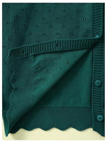 SOLY HUX Girl's Button Down Cardigan Sweater Long Sleeve Hollow Out Knitted Outerwear4