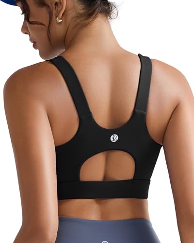 Image of RUNNING GIRL High Impact Sports Bras for Women,Racerback Running Bra Workout Crop Tank Tops Longline Sports Bra Push up