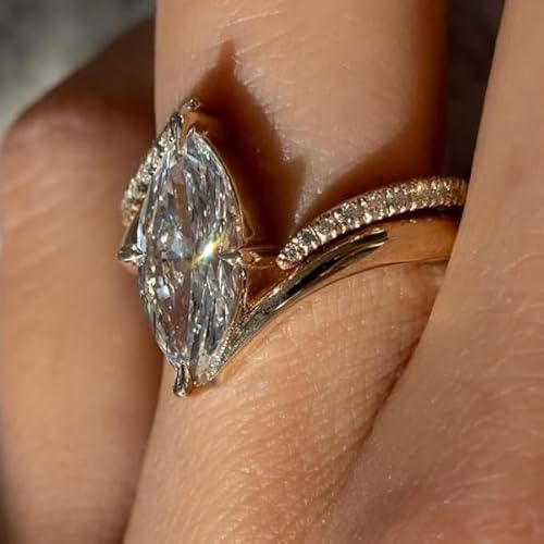 2 Ct Marquise Cut Diamond Bridal Wedding Band Engagement Ring Set for Women, 14K Yellow Gold Plated