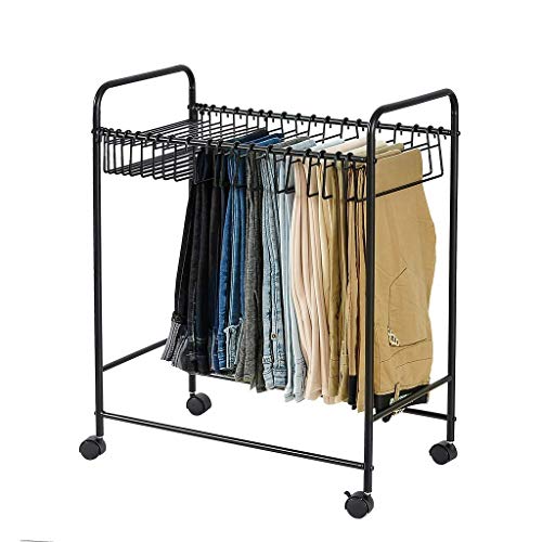 Carro Para Bastidor De Pantalón Móvil, Bastidor De Almacenamiento De Bastidor De Pantalón, Bastidor De Toallas Con Ruedas Giratorias, Bastidor De Bufanda, Apto Para Armarios De Tiendas De Ropa