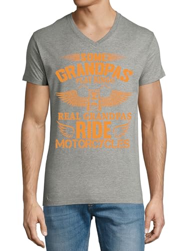 T-shirt col en V motard le cadeau original et humoristique pour grand-père