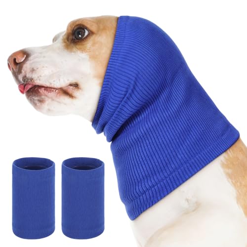 Beruhigende Ohrenschützer, 2 Stück Hunde Gehörschutz Lärmschutz für Hunde Ohrenschutz Hund Wind Hundekopf Wickel Halswärmer Ohrschützer für Hundeohrschutz (S)