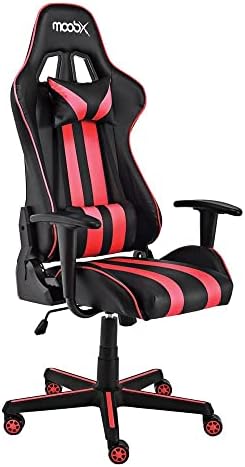 Cadeira Gamer Profissional MoobX Nitro Preto e Vermelha Ergonômic...