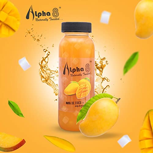 Image of ALPHA 8 FRUIT Juice with NATA De Coco Coconut Cubes Natural Energizer & Immunity Booster, Healthy Juice, High Fiber, Real Natural Taste (Mix Assorted flavours (Combo), Pack of 20)