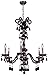 Classic Lighting 82006 CBK Monte Carlo, Crystal, Chandelier, Black