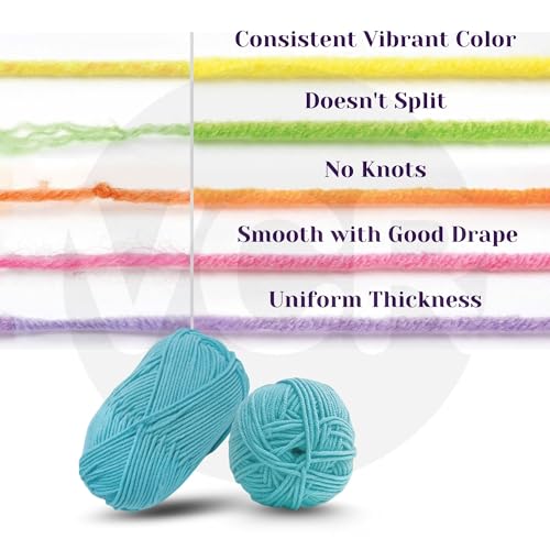 Image of VCR Cyan Yarn, 100 Grams Hank, 190 Meters Length, Acrylic Ball for Crochet and Knitting, Soft Crosia Threads, Pack of 1 Yarn, Suitable for DIY Crafts