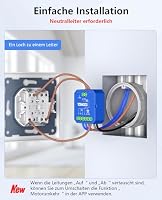 WLAN Rollladenschalter mit Prozentsteuerung, Smart Home Rollladensteuerung für Rollläden und Jalousien, kompatibel mit Alexa, Google Home und Siri, ohne Fernbedienung (Vorhangmodul, 2) – Ansicht 7