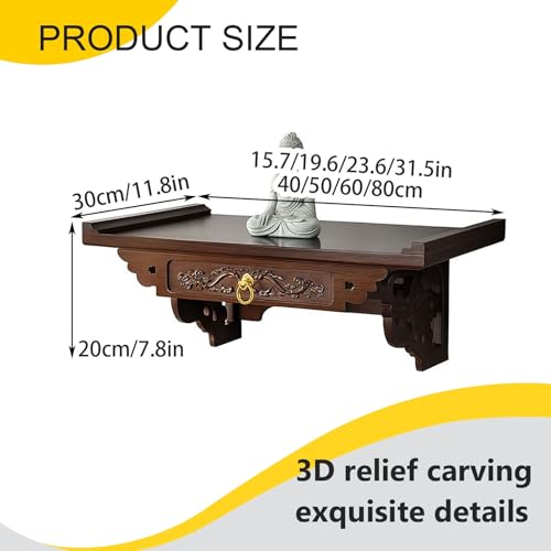 Mesa altar personal budista de madera para rituales espirituales y oraciones 3