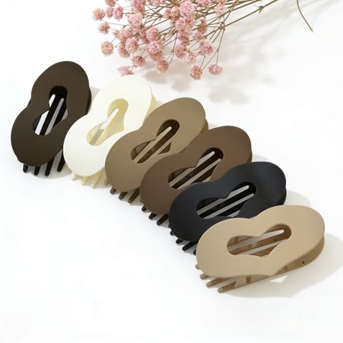 Barrettes cheveux femme antidérapantes design incurvé, lot de 6 pinces à cheveux