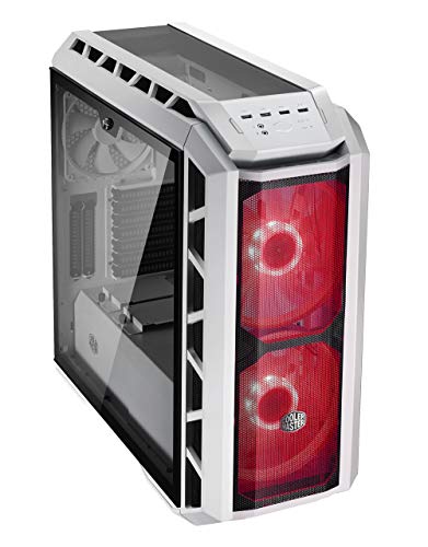 Cooler Master MasterCase H500P Mesh White Case per PC 'E-ATX, ATX, mATX, mini-ITX, RGB LED, Pannello Laterale in Vetro Temperato' MCM-H500P-WGNN-S00