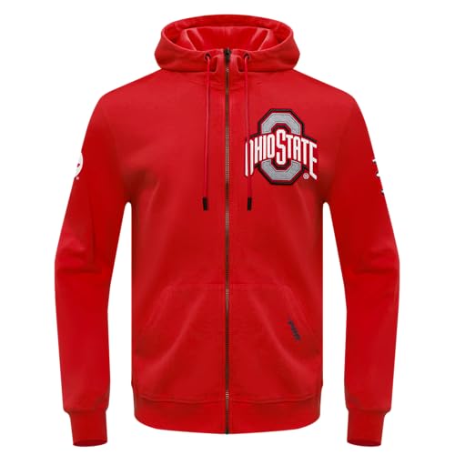 Image of Pro Standard Mens College Classic Chenille Cotton Double Knit Full Zip Hoodie