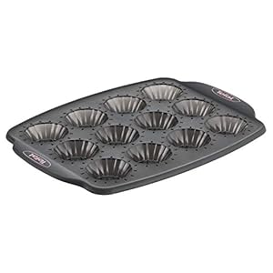 Tefal Crispy Bake Mould for 12 Mini Tartlets Cake, Silicone, Black