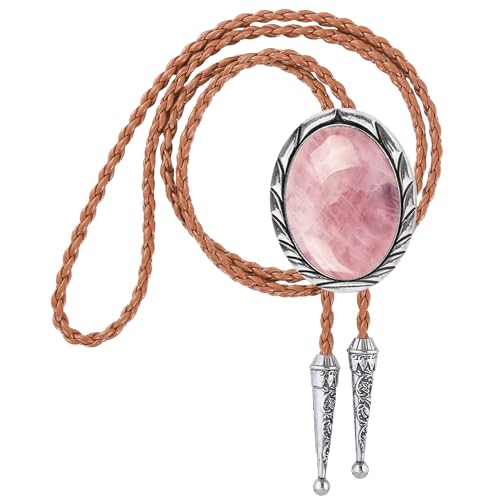 Image of Btilasif Bolo Tie Brown for Men, Scorpion Luminous Stone Cowboy Tie Western Leather Necktie Necklace for Women