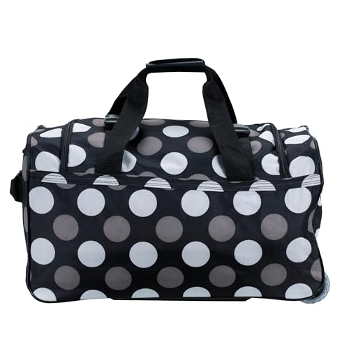 Image of Rockland Rolling Duffel Bag, Black, 22 inch