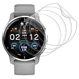 WINLAZY Lot de 4 films de protection d'�cran pour Garmin Venu 2 Plus, transparent, HD, souple, en TPU hydrogel