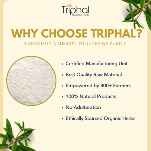 Image of TRIPHAL Natural & Pure Safed Musli Powder (100g) | Organic Ayurvedic Herb For Vitality, Stamina & Performance Organic Produce | Preservative Free