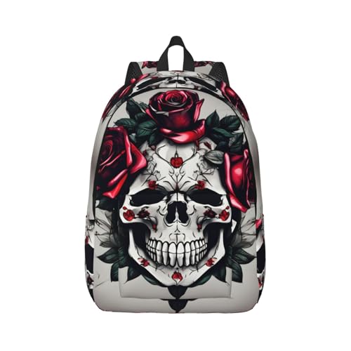 Sac à dos de voyage crâne et rose : confort durable et look audacieux pour l'extérieur