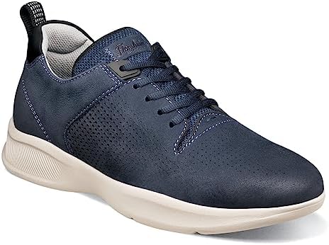 Florsheim Studio Perf Toe Lace-Up Navy Nubuck/White Sole 9 W (3E) | Image 3