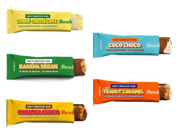 Bar.e.bells Soft Protein Bars, Pack 15 x 55 Gr, (5 Sabores), 16 Gr. de Proteina