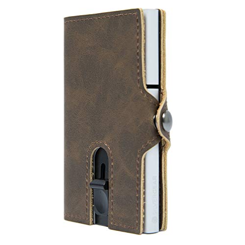 Silvergear Étui à cartes en cuir synthétique Marron Cover