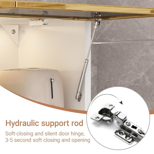 Vitrina de pared de cristal con luz para salones que ahorran espacio 4