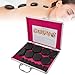 16PCS Hot Stone, Stone Therapy Electric Hot Massage Stone Set Natural Cold-hot Energy Stone for SPA Relieve Stress Relaxing