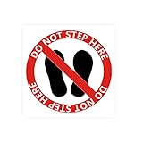 YOUOK No Step Stickers, 10 Pcs Red 4x4 Inches Safety Warning Labels for Office, School, Hotel, Warehouse