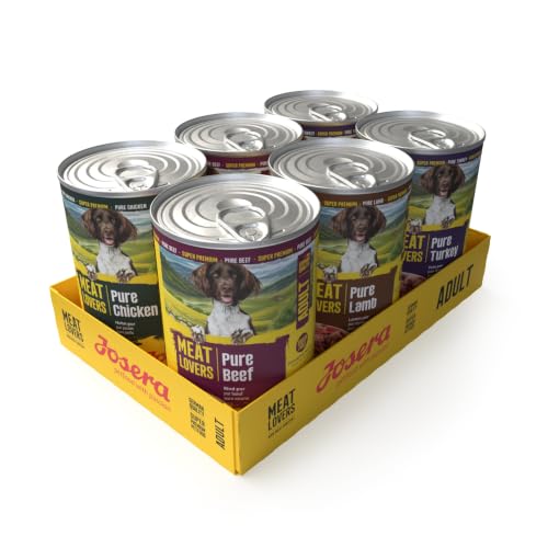 JOSERA Meat Lovers Pure Multipack | 6X 400g | Hundefutter nass - 4 Sorten