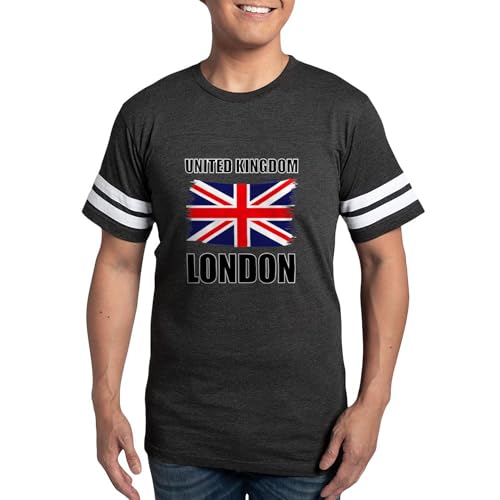 CafePress United Kingdom London T Shirt Men's Football T-Shirt Smoke Gray