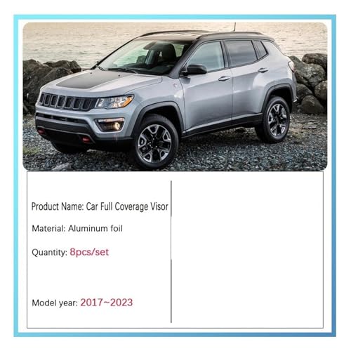 Pare-soleil Jeep Compass MP 552 2017-2023 pour vitres arrière - 3