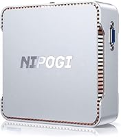 NiPoGi Mini PC Windows 11 Pro, 8GB RAM DDR4/256GB M.2 SSD Ιntel Celeron J4125 Small Office Desktop PC, Micro PC Support 4K UHD@60Hz, Gigabit Ethernet, Dual Band WLAN, Dual HDMI+1X VGA Triple Display