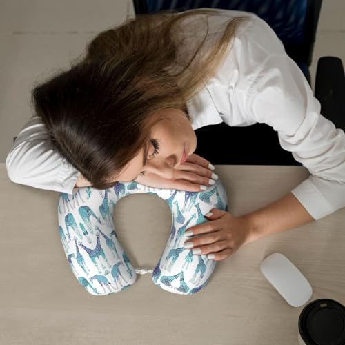 Almohada de Viaje con Estampado de Jirafa y Soporte Cervical miniatura 7