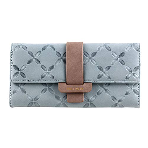 Honeststar Long Portefeuille pour Femmes, Boucle de Fermeture à Glissière élégante PU Porte-Monnaie en Cuir Sac à Main Porte-Cartes de Crédit Argent Organisateur d'embrayage Sac à Main