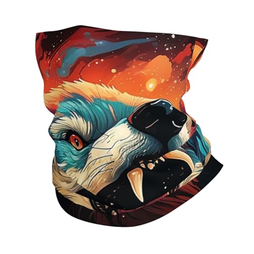 Wolf Galaxy Arte Psicodélico de Anime Gaiter Cool Cuello Cubreboca para Mujeres Hombres Balaclava Bandana para Motociclismo Ciclismo Esquí Fiesta, Blanco miniatura 1