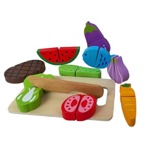 Jeu sensoriel en bois de fruits et légumes pour s'amuser à la maison et à l'école
