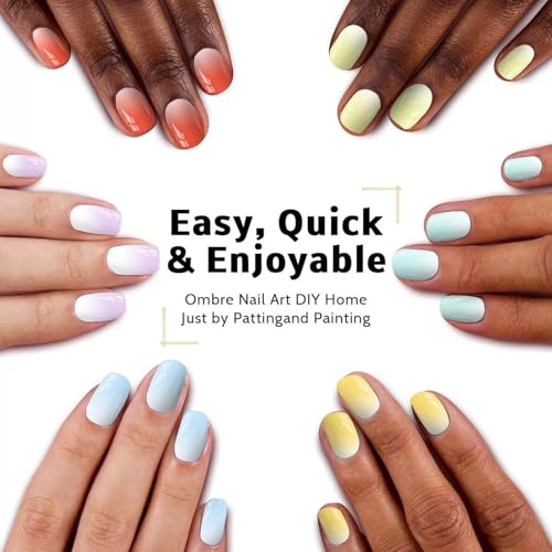 Gel para esmaltar uñas y parche DIY con esponja de gradiente de manicura 6