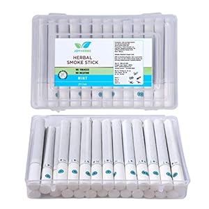 JOYHERBS Herbals Mint Flavour Cigarette, Tobacco and Nicotine Free Herbal Smoke Sticks – 1 Packet (25 Sticks)